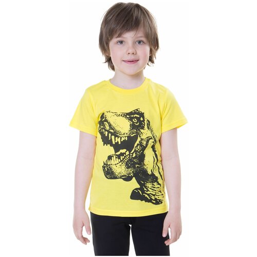 Футболка LITTLE WORLD OF ALENA, размер 122-128, желтый, черный