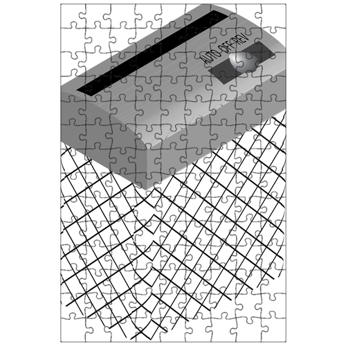 фото Магнитный пазл 27x18см."измельчитель, офис, резать" на холодильник lotsprints