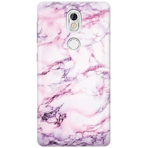 фото Re:pa накладка transparent для nokia 7 с принтом "фиолетовый мрамор"