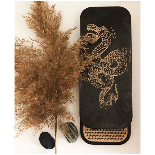 Доска Садху для стояния на гвоздях и йоги для начинающих шаг 8 мм (гвоздестояние, гвоздетерапия), Доска с гвоздями от WoodenergY