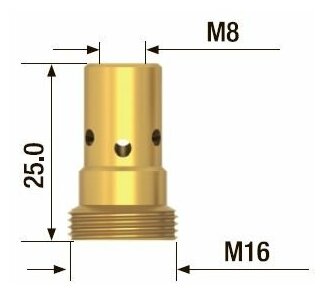 Адаптер контактного наконечника (5 шт; M8х25 мм) FUBAG FB.TA.M8.25 - фотография № 1