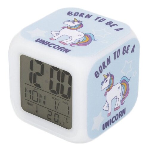 Часы-будильник Единорог с подсветкой 29 59000₽
