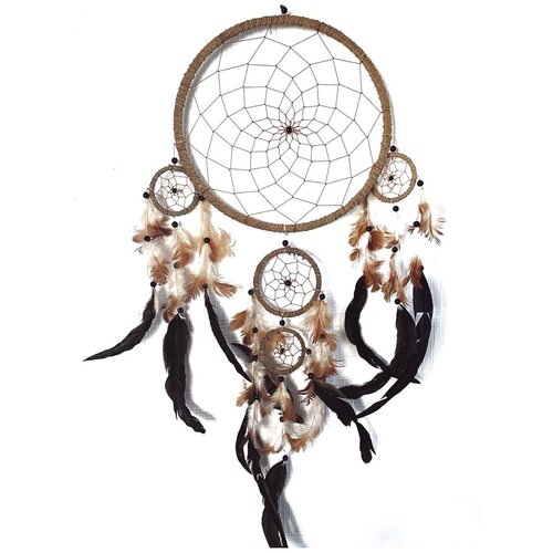 Ловец снов 17 см / Ловушка снов ручной работы , Индонезия (коричневый) VITtovar