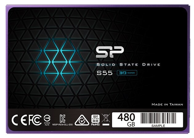 Твердотельный накопитель Silicon Power Slim S55 480Gb SP480GBSS3S55S25