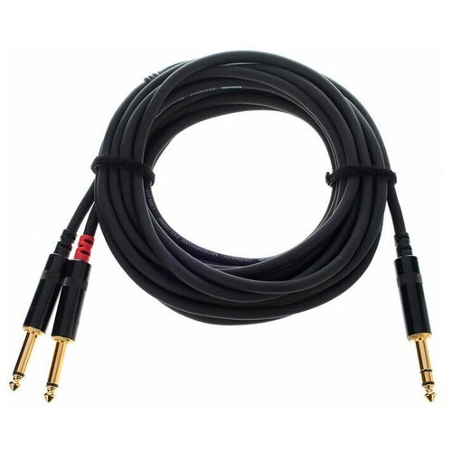 Cordial CFY 3 VPP кабель Y-адаптер джек стерео 6.3мм—2 джека мон cordial cfy 0 9 vpp кабель y адаптер джек стерео 6 3 мм 2x моно джек 6 3 мм папа цвет черный