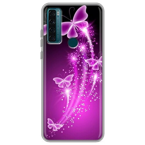 фото Дизайнерский силиконовый чехол для tcl 20 se бабочки 100gadgets