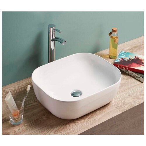 фото Ceramalux раковина накладная прямоугольная 78105 ceramalux