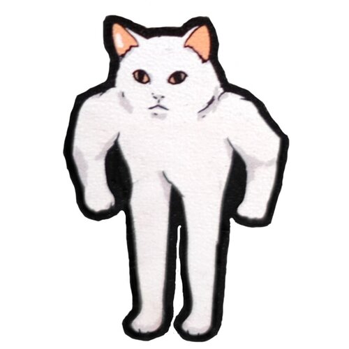 Значок деревянный Пати Хард Кот амбал