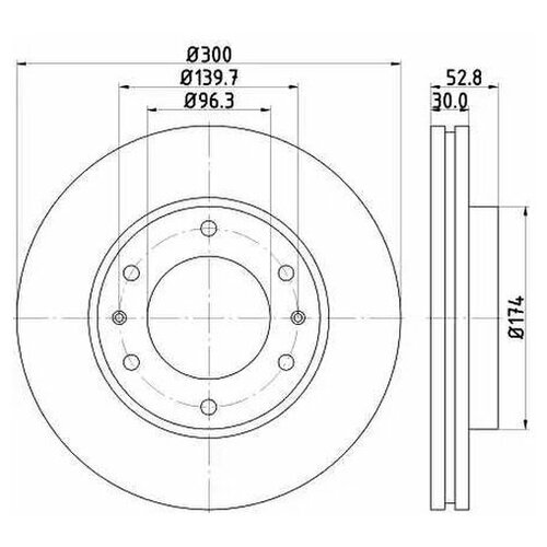 фото Тормозной диск nisshinbo nd6051k для dodge h 100 ; hyundai h-1