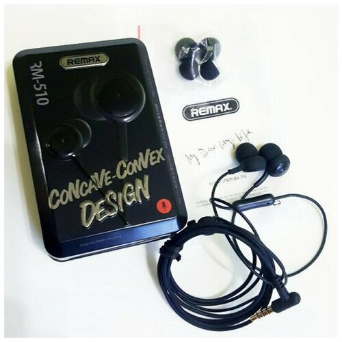 Гарнитура REMAX RM-510 35мм внутриканальная 12м черный 59900₽