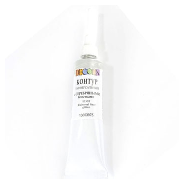 фото Контур универсальный Decola 18мл с серебряными блестками