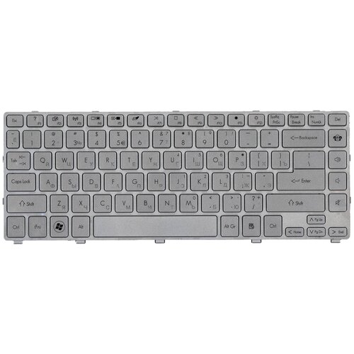 Клавиатура для ноутбука Acer Aspire 3830 3830G 3830T 3830TG 4830 4830G 4830T 4830TG серебристая 1338₽