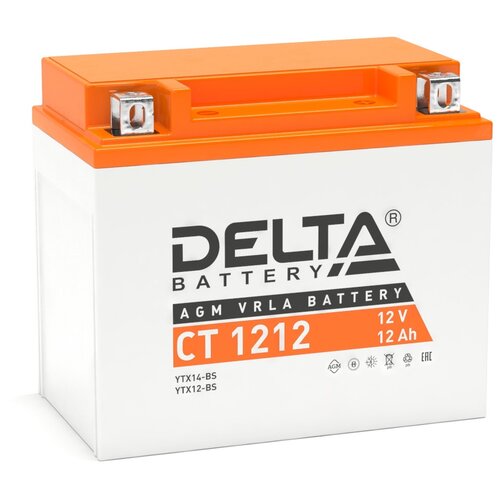 фото Мото аккумулятор delta battery ct 1212 (ytx14-bs / ytx12-bs)