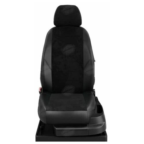 фото Чехлы mitsubishi delica 5 2011-2020 экокожа, алькантара черный автолидер mi18-1301-ec14 avtolider1