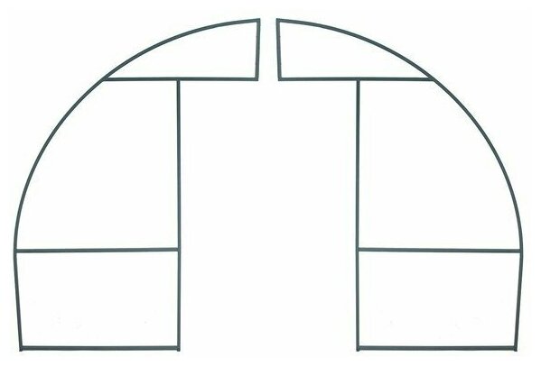 Каркас теплицы Sima-land 8х3х2 м, шаг 1 м, 20х20 мм, 1 мм, без поликарб, половинчатые арки (2476613) - фотография № 5