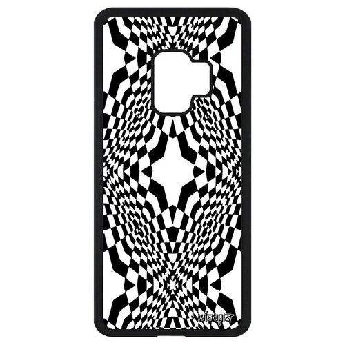 фото Ударопрочный чехол для смартфона // samsung galaxy s9 // "иллюзия звезда" фон ромб, utaupia, черный
