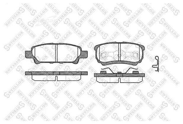 STELLOX 1062002SX 1062 002-SX_1051 02D6124 MN116929 колодки дисковые з.\ Mitsubishi Outlander 2.0MPi/2.4i 03