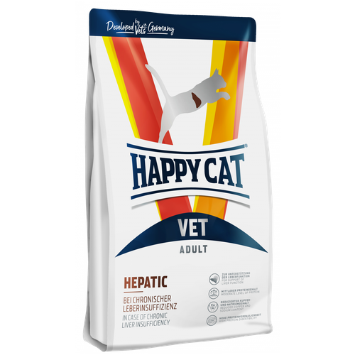 Сухой лечебный корм для кошек Happy Cat для поддержания и снятия нагрузки с печени Хэппи Кэт VET Diet Hepatic, 1 кг