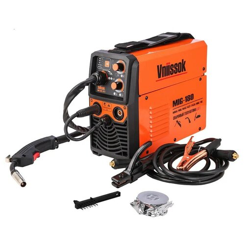 Сварочный полуавтомат инвертор Vniissok MIG-180 С газомбез газа 5 В 1ММАMIGNO GASMAGTIG 1090000₽