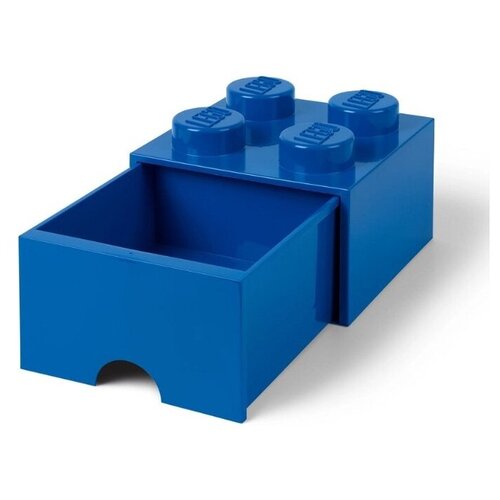 фото Ящик lego для хранения 4 выдвижной storage brick синий