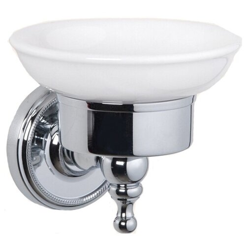 Мыльница подвесная TW Bristol 106, керамическая (белый), цвет: золото