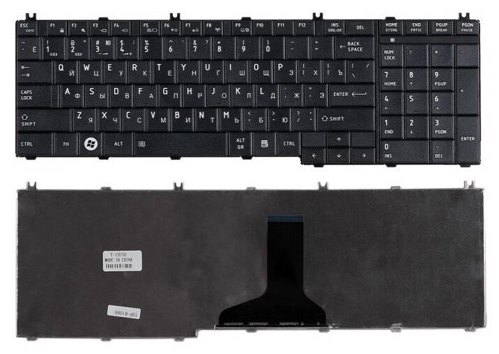 Клавиатура для ноутбука Toshiba V114302CK1 RU черная 930₽