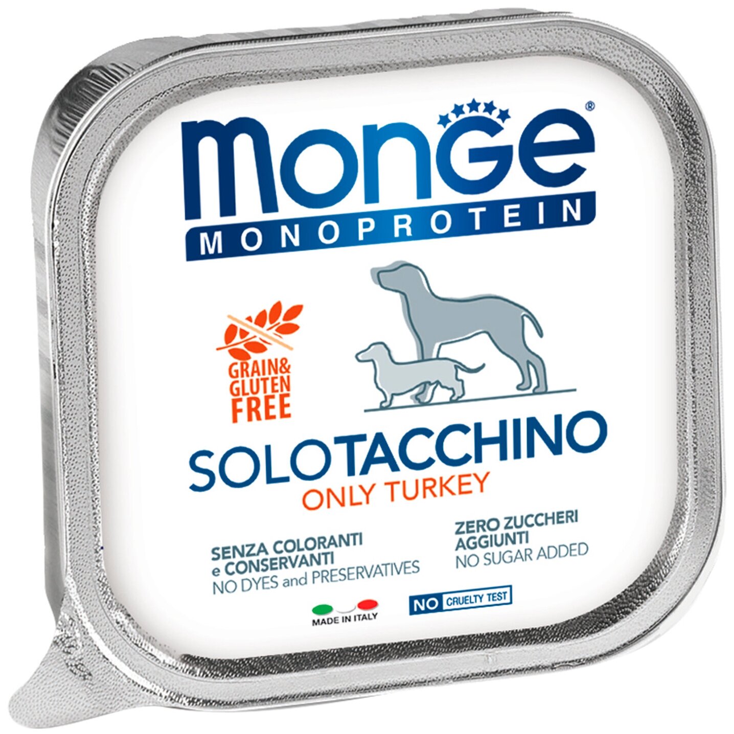 Monge Dog Monoprotein Solo B&S консервы для собак паштет из индейки 150г