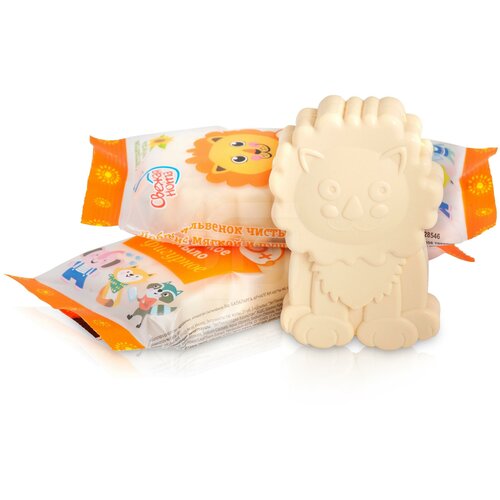 Фигурное детское мыло свежая нота Львёнок с чередой против воспалений и раздражений, 60 гр.