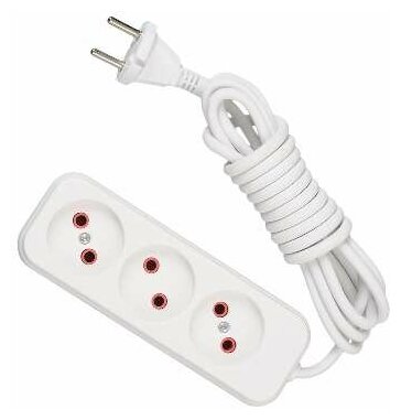 фото Удлинитель 3х5м без заземл. 10А IP20 Lila LEZARD 720-0305-303