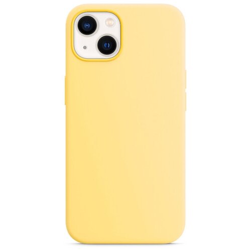 фото Силиконовый чехол silicone case для iphone 13 (на айфон 13), желтый isa