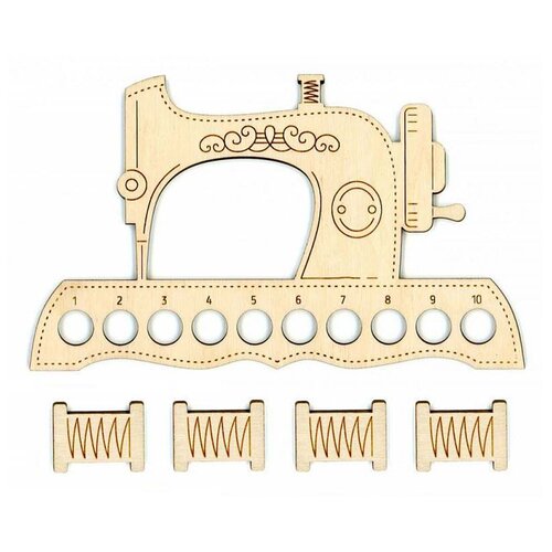 ОР-037 Органайзер для ниток МП Студия 'Швейная машинка' 12*20см+4 бобины для ниток