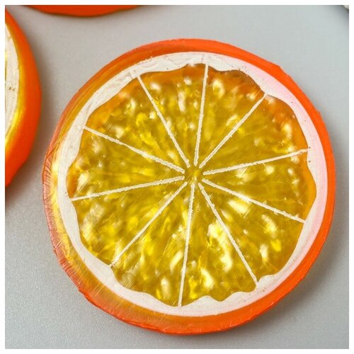 Декор для творчества Ломтик апельсина оранжевый 5 см(3 шт.)