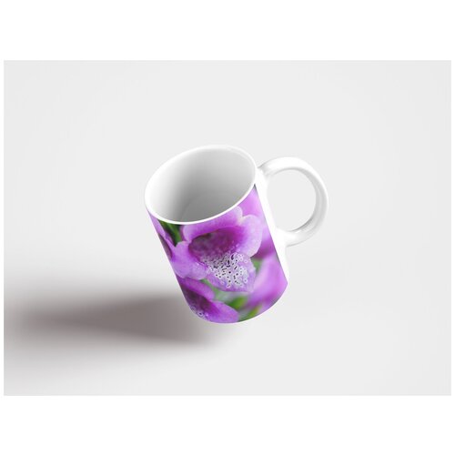 фото Кружка "цветок, фиолетовый, природа 320 мл. белая lotsprints