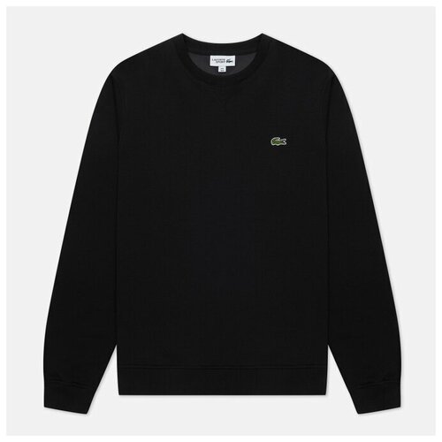 фото Мужская толстовка lacoste sport cotton blend fleece чёрный , размер l