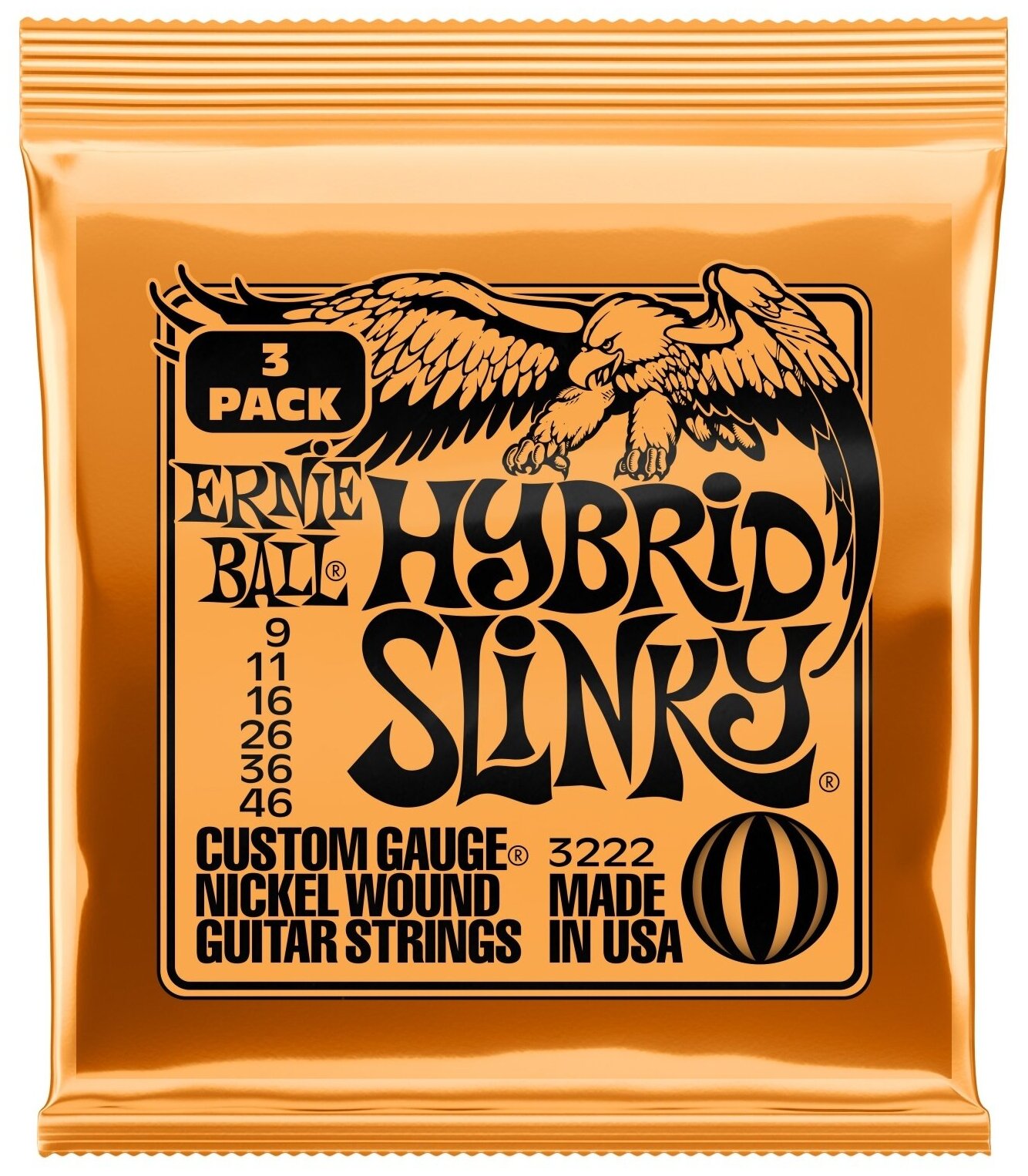 ERNIE BALL 3222 Nickel Wound Slinky Hybrid 9-46 Струны для электрогитары