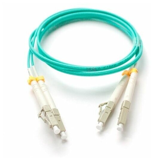 Патч-корд оптический (optic patch cord) LC/UPC-LC/UPC многомодовый MM (50/125мкм) OM3 duplex 2 м
