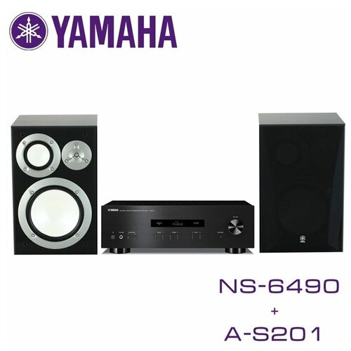 Стереокомплект Yamaha A-S201 black + Yamaha NS-6490 black