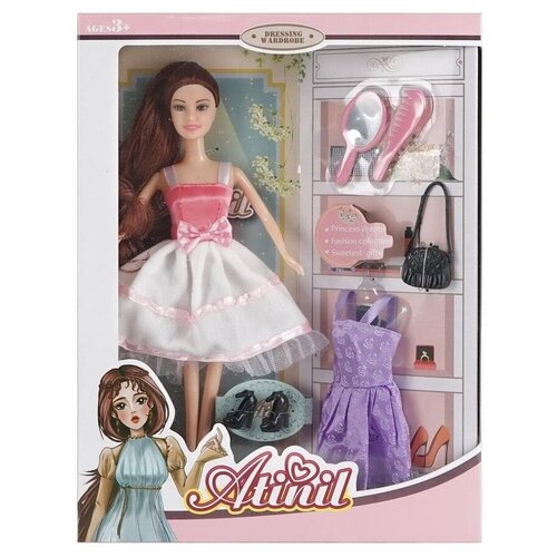 Купить Кукла Atinil в коротком платье в наборе с дополнительным платьем и аксессуарами, 28см - Junfa Toys [WJ-22265]