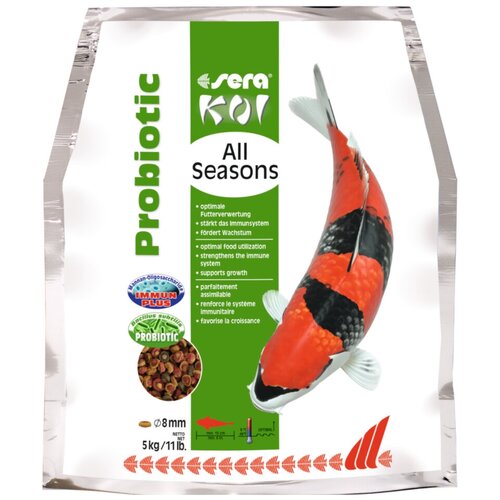 Корм для прудовых рыб Sera Koi All Seasons, всесезонный, от 15 см, 5 кг