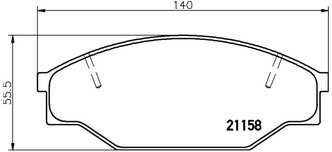 Дисковые тормозные колодки передние NISSHINBO NP1025 для Toyota, Volkswagen (4 шт.)