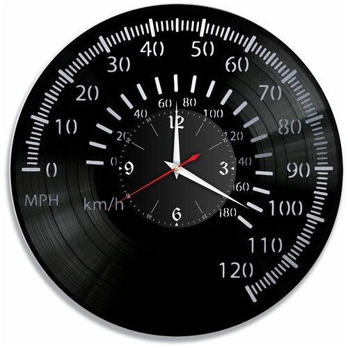 фото Настенные часы redlaser авто (спидометр), серебро, из винила №2 vc-10839-2