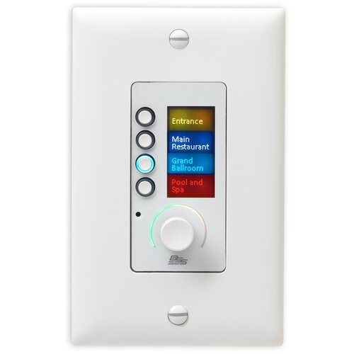 BSS EC-4BV-WHT-EU Ethernet Controller with 4 Buttons and Volume (White - EU)