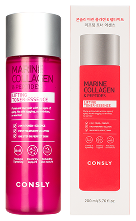 CONSLY Корейский тонер-эссенция с коллагеном и пептидами - Consly Marine Collagen & Peptides Lifting Toner-Essence - 200 мл