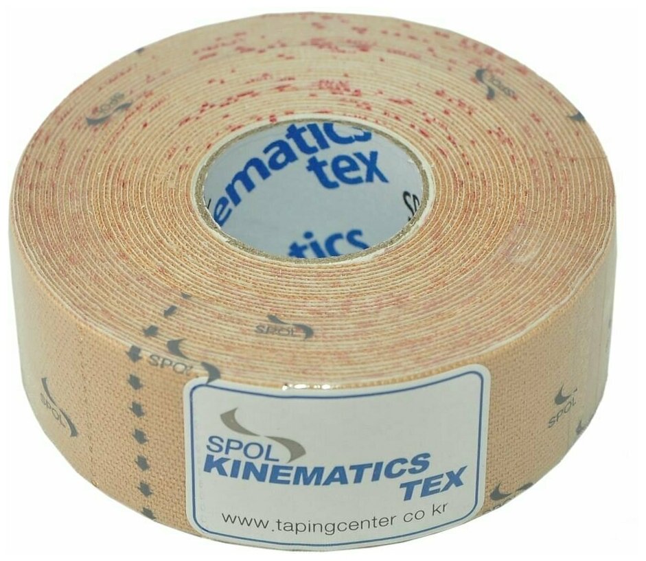 Кинезио тейп Spol Tape 2.5 см x 5 м, бежевый 6964393