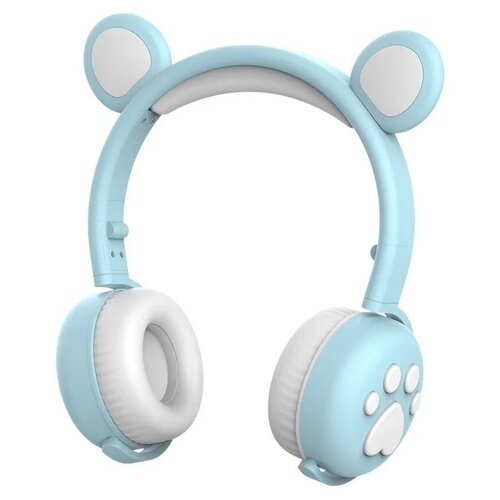 Беспроводные наушники с подсветкой Hello Bear BK5 HD call LED Light голубые 1490₽