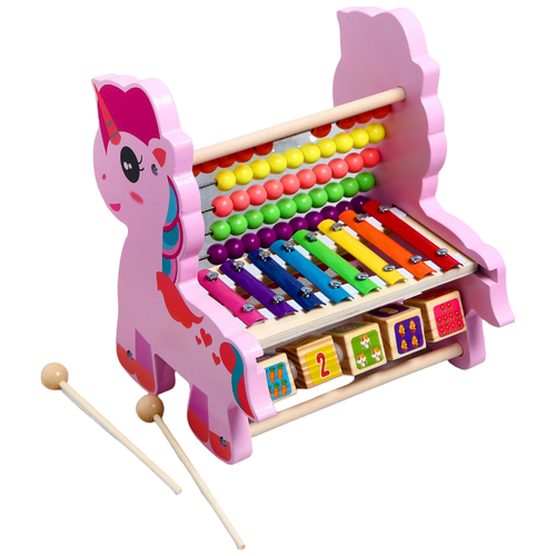 Развивающая игрушка Сима-ленд Логический центр Единорог, 4410184, разноцветный