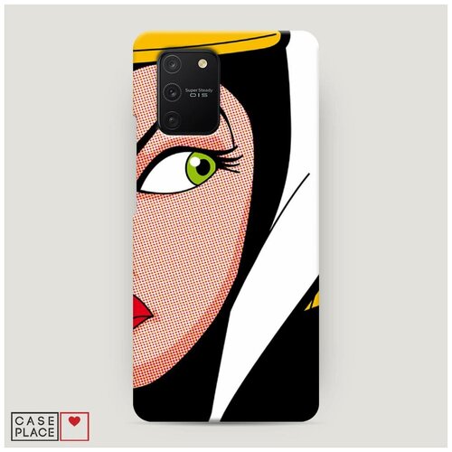 фото Чехол пластиковый samsung galaxy s10 lite зеленый глаз case place