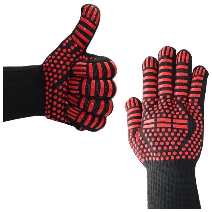 Огнеупорные (термостойкие) защитные перчатки для барбекю гриля или жарки на мангале
