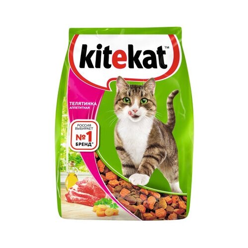 Kitekat Сухой корм для кошек с аппетитной телятиной 10132145 0,35 кг 24917 (26 шт)