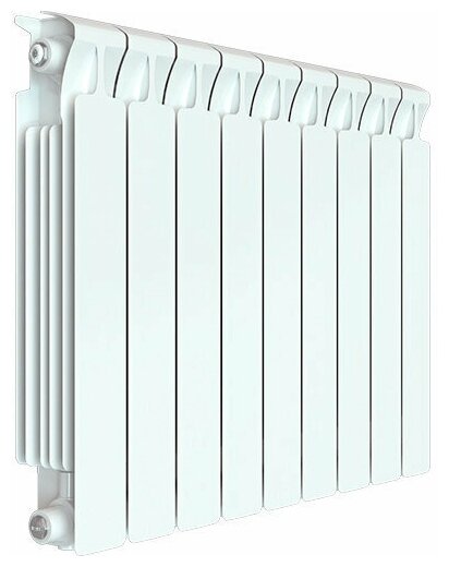 Биметаллический радиатор Rifar Monolit 500 - 9 секций, боковое подключение